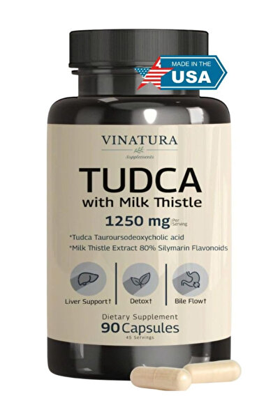 VINATURA TUDCA Milk Thistle 1250mg - Tudca Supplement, Tudca Bile Salts, Live...