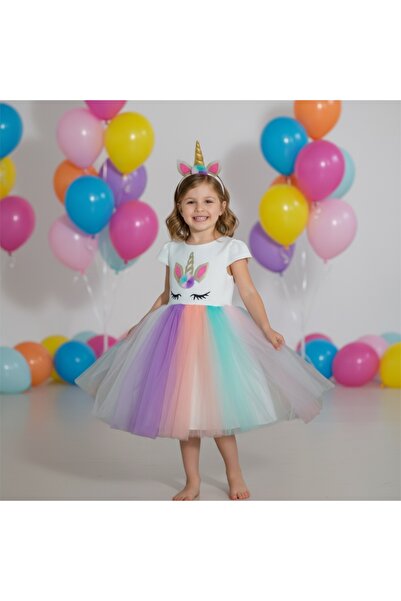 milay's life home collections Κοριτσίστικη στολή μονόκερου από πολύχρωμο τούλ...