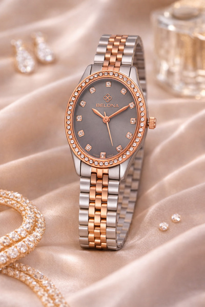 belona Luxury Women's Waterproof Stainless Steel Watch, Premium Gift Box Edition