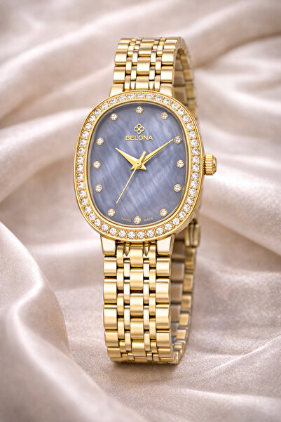 belona Luxury Women's Waterproof Stainless Steel Watch, Premium Gift Box Edition