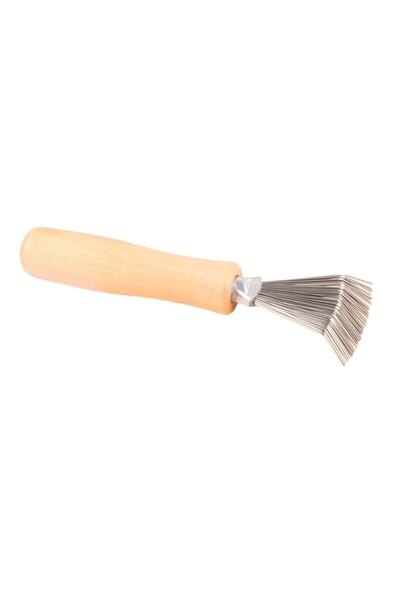 Schulzz Prohair Natural Saç Fırçası Ve Tarak Temizleyici Doğal Ahşap Saplı Ve Metal Uçlu Temizleyici Alet