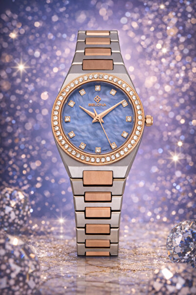 belona Luxury Women's Waterproof Stainless Steel Watch, Premium Gift Box Edition