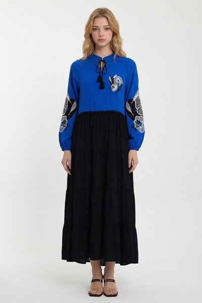 bacc Φόρεμα με μακρύ πουκάμισο με γιακά Judge με λεπτομέρεια κεντήματος Color...