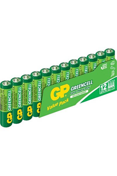 Genel Markalar GP 12'li Greencel AAA Boy İnce Çinko Karbon Pil (GP24G-VS12)