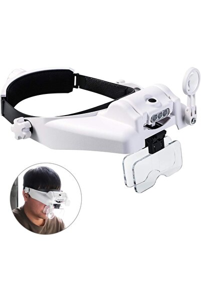 Genel Markalar Gözlük Tipi Büyüteç Mercek Lup Lensleriyle Taşıma Çantalı 3 Le...