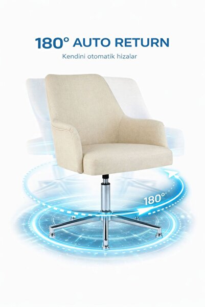 HAUSEBOX Silinebilir Keten Kumaş - Sabit Ayak Bekleme Koltuğu & Çalışma Sanda...