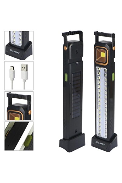 POLAXTOR HEL-6866T-1 Solar Işıldak Şarjlı 64 Smd+Cob Led+Florasan