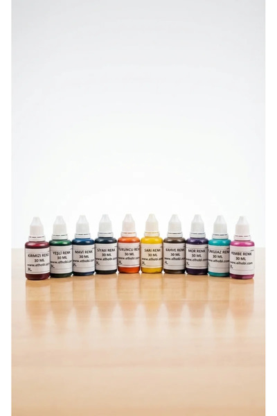 ElHobi 30 ml x 10 adet Farklı Renklerde Sabun Boyası veya Renklendirici