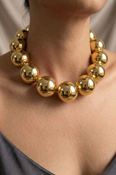 PETEK AKSESUAR Büyük Top Tarz Kolye