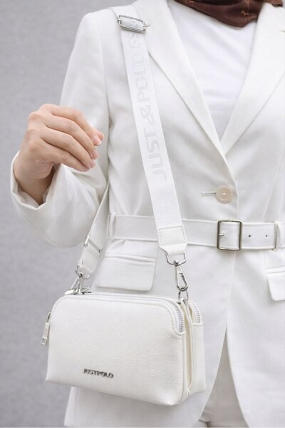 Just Polo حزام كتف نسائي أصلي قابل للتعديل وطويل متعدد الأقسام ومقاس حقيبة سا...