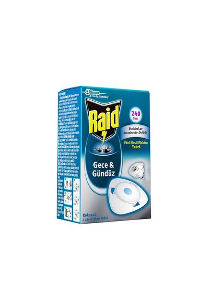 Raid Gece & Gündüz Sinekkovar 1 Yedek, 240 Saat Etki (SİVRİSİNEK VE KARASİNEK...