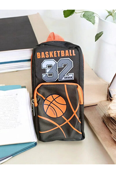 Relaxion Üç Gözlü Greyhound Basketball Turuncu Siyah Kalem Çantası/Kalemlik (...