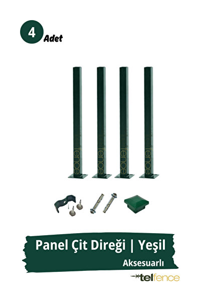 Telfence Panel Çit Direği – 150 Cm - Montaj Aksesuarları Dahil - 4 ADET
