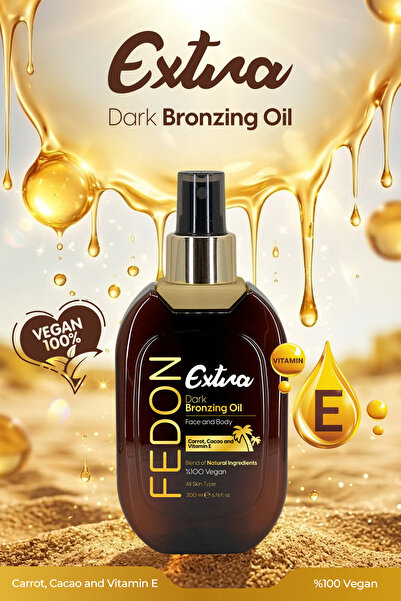 fedon Ekstra Koyu Bronzlaştırıcı E Vitamini Kakao Içerikli Dark Extra Bronzing Oil 200 ml