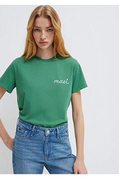 Mavi Logo Printed Green T-Shirt Semi Slim Fit / Semi Slim Fit 1612962-71881