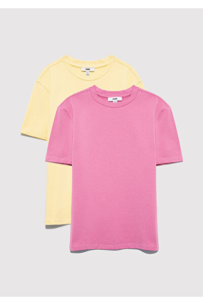 Mavi 2-Pack Women's Basic T-Shirt Fitted / Body-Fitting Cut 1611372-71187