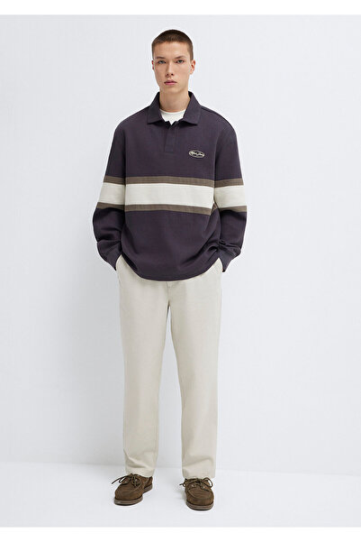 Mavi Beli Lastikli Bej Pantolon 0010610-70144