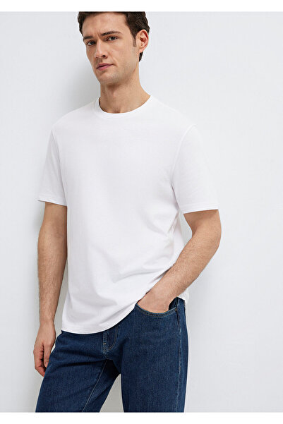 Mavi Beyaz Basic Tişört Regular Fit / Normal Kesim 0613477-620