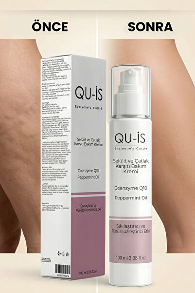 QU-İS Selülit ve Çatlak Karşıtı Bakım Kremi - Coenzyme Q10 & Kafein Etkili Sı...