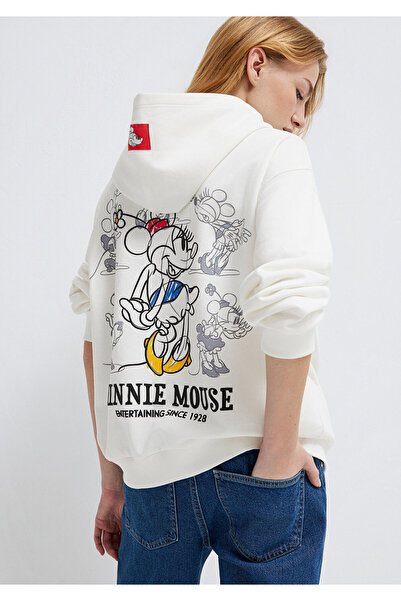 Mavi Minnie Mouse Baskılı Ekru Sweatshirt 1S10520-80194
