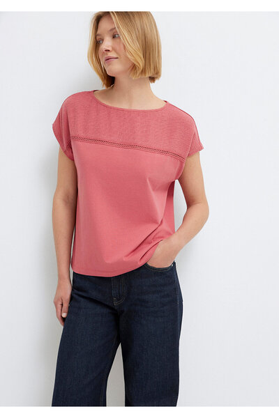 Mavi Dokulu Pembe Tişört Regular Fit / Normal Kesim 1613969-70397