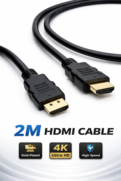 Netra Teknoloji Güvenlik Sistemleri 2 Metre HDMI V1.4 Kablo 4K 3D Full HD - T...