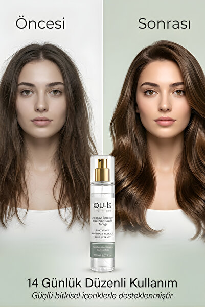 QU-İS Adaçayı ve Biberiye Özlü Saç Bakım Toniği 150 ml - ( Biotin & Niacinami...