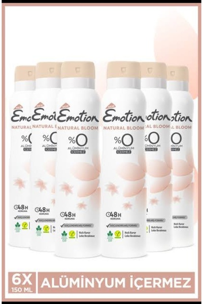 Emotion Natural Bloom 150 Ml. Deodorant 6 Adet