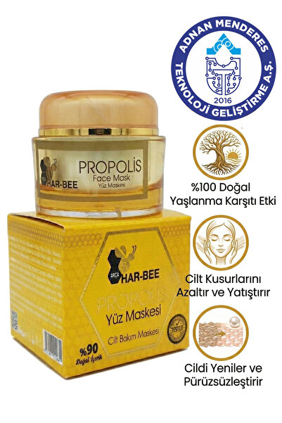 Har-Bee Propolis Yüz Maskesi Arındırıcı, Onarıcı ve Canlandırıcı Doğal Cilt B...