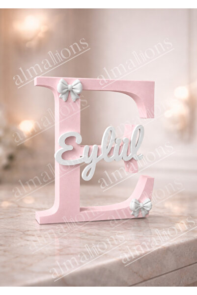 20 cm Personalized Plastic Named Decorative Letter | Baby and Kids Room Name Ornament