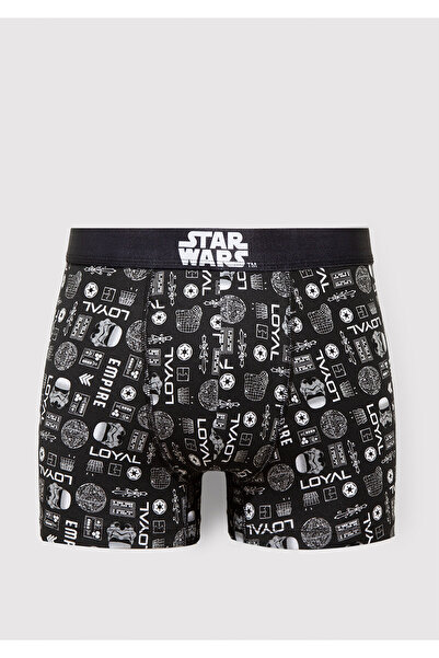 Mavi Star Wars Baskılı Siyah Boxer 0912185-900