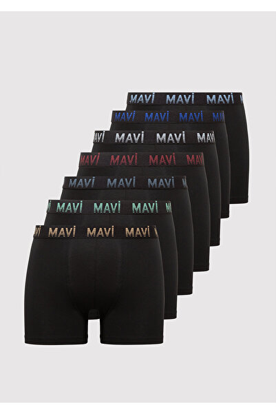 Mavi 7li Siyah Basic Boxer 0912287-900