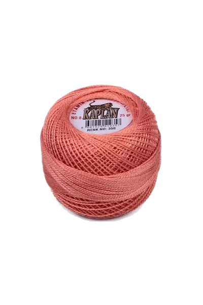 Kaplan خيط إيتامين وغرزة الكروشيه رقم 8، اللون/الرمز: 350