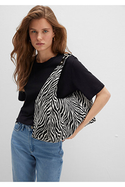 Mavi Zebra Desenli Omuz Çantası 1913508-20933