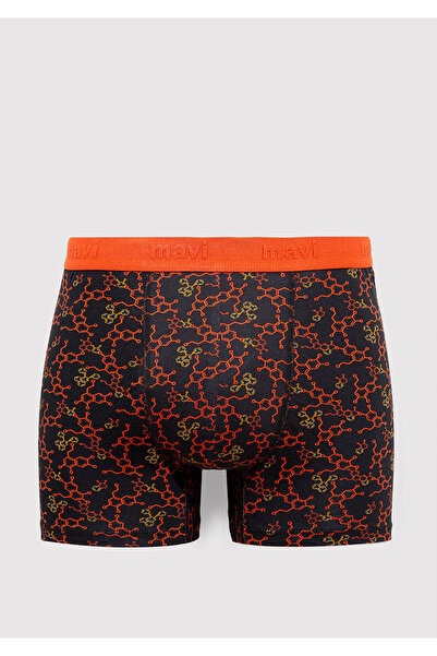 Mavi Baskılı Siyah Boxer 0911636-900