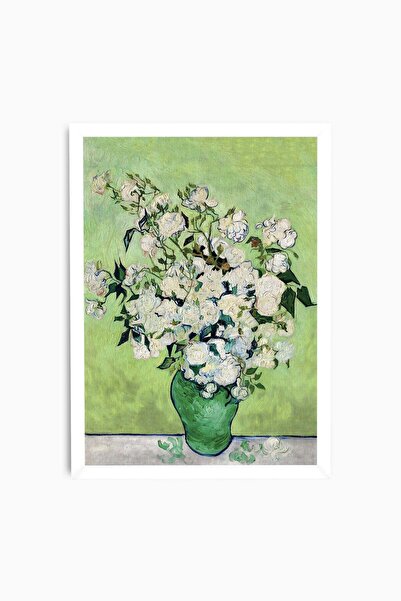 Raven Art Studio Vincent Van Gogh - Vază cu trandafiri, 1890 Pictură + Ramă