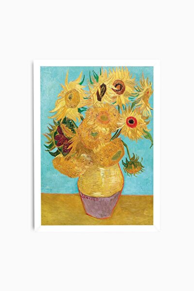 Raven Art Studio Vincent Van Gogh - Sunflowers, 1888 Painting + Frame