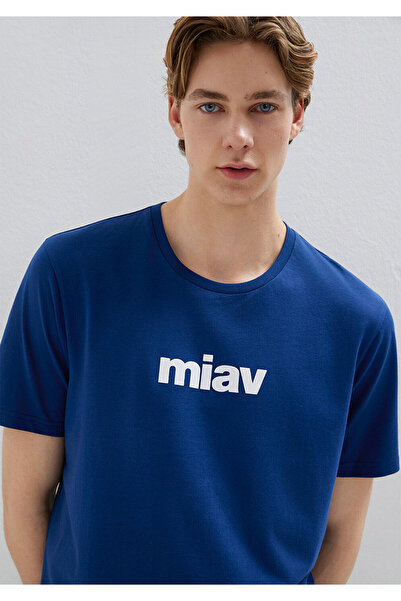 Mavi Miav Baskılı Tişört Regular Fit / Normal Kesim 067153-70722