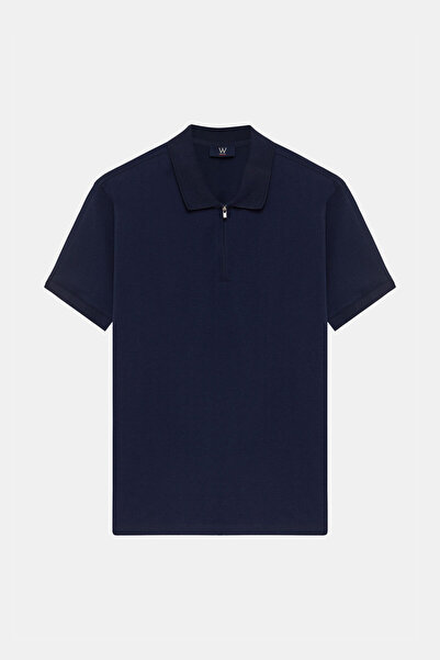 W Collection STANDART KALIP LACİVERT POLO YAKA T-SHİRT
