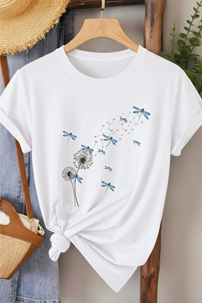 l'eivor Dragonfly Štampano Belice žene Pamuk T-shirt