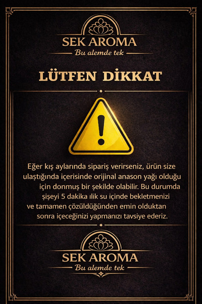 Sek Aroma Özel Kristalize Saf Anason Yağı 15 ML (5 LİTREYE UYUMLU)