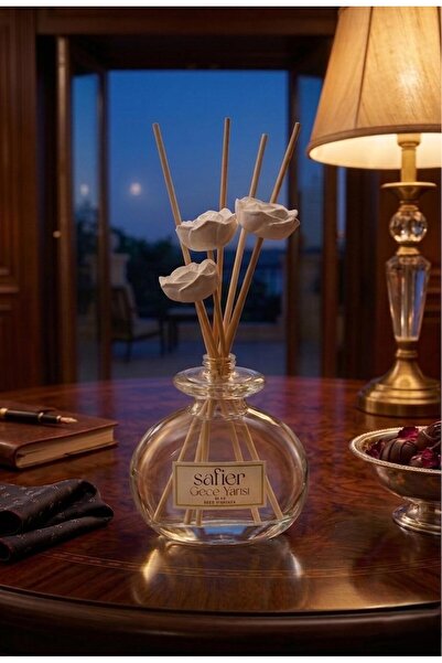 SAFİER Gece Yarısı Seramik Taş Çiçekli Çubuklu Oda Kokusu Midnight 80 ml