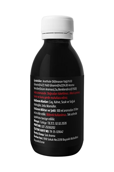 Sek Aroma Altın Seri Anason Yağı - Hazır Karışım Altın Seri Kiti 100 ML (5 LİTREYE UYUMLU)