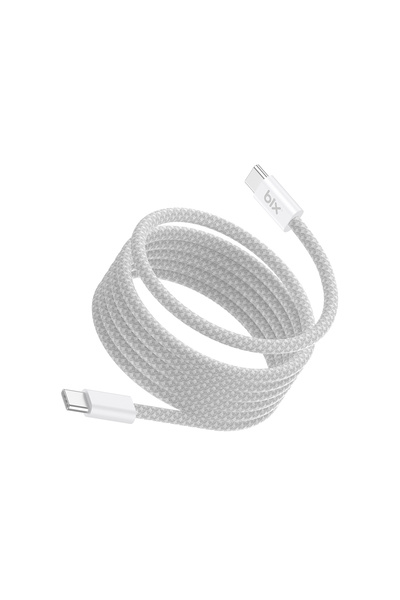 Bix T4CC 65W USB-C to USB-C Manyetik Tasarımlı Örgülü Hızlı Şarj ve Data Kabl...