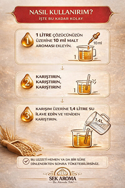 Sek Aroma İrish Premium Hazır Karışım Malt Kiti - İrish Premium Malt Aroması 5x10 ML