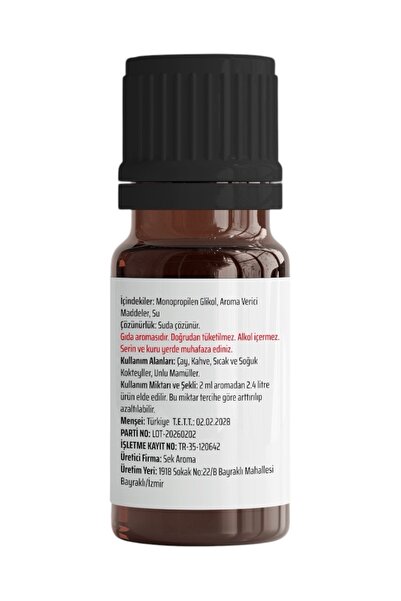 Sek Aroma Çikolata Malt Aroması Tatlandırıcısı - Çikolata Aroması 10 Ml(5 LİTREYE UYUMLU)