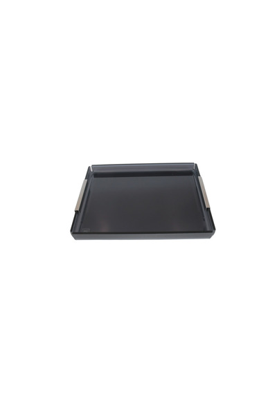 Esra Turan Design Small Size Black Tray with Silver Detail