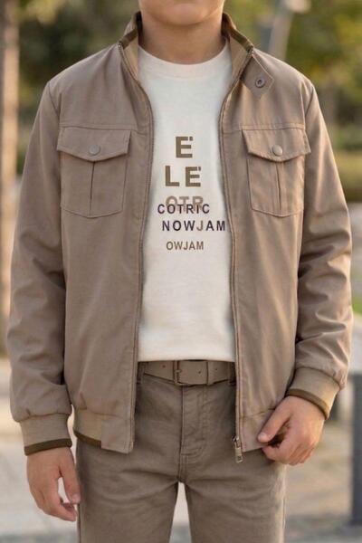 Pina Kids Κοστούμι για αγόρια με διπλή όψη με μπουφάν και χτενισμένο λινό παν...