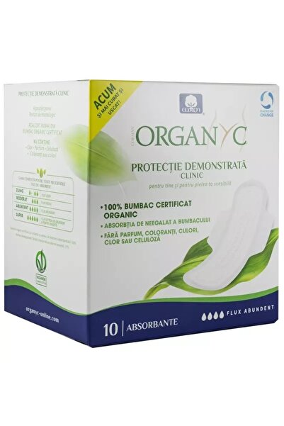 Organyc Absorbante de noapte din bumbac - 10 bucăți