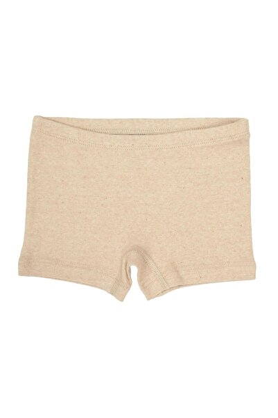 OrganicKid Natural Cotton Kız Çocuk Ekru Boxer Set 3'lü